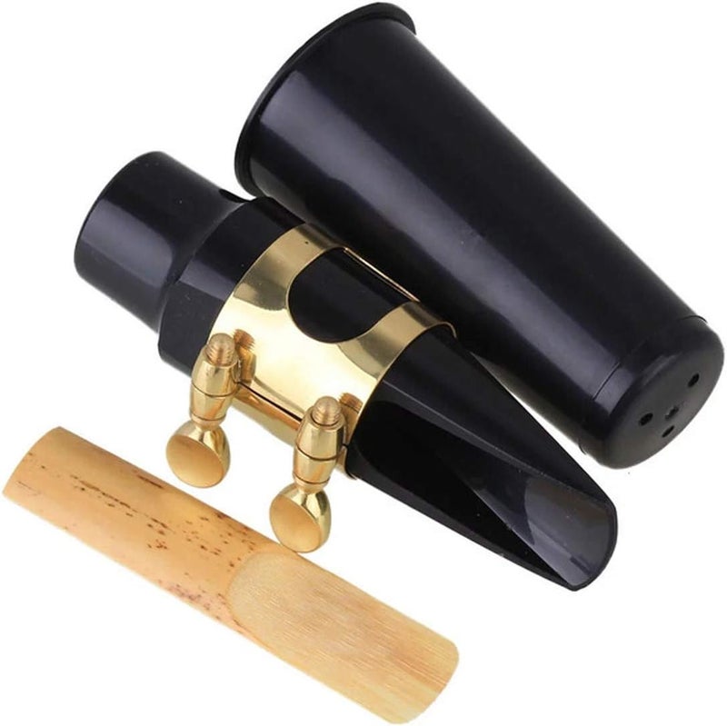 TRADERPLUS Alto Saxophone Mouthpiece Kit with Ligature, Reed and Cap (Gold) - Image 4